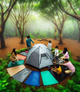 Camping sous la pluie: rester sec et à l'aise